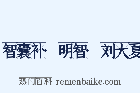 智囊补·明智·刘大夏是什么意思的图片